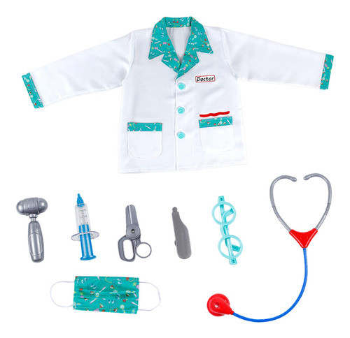 Crianças Médico Uniforme Traje Fingir Jogar Crianças 0