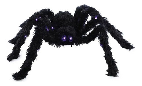 Decoração Halloween Aranha Cobalt De Veludo Com Luz 0