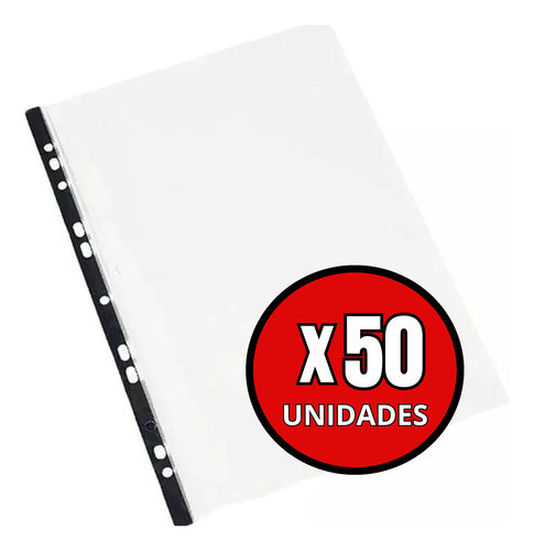 Folios Reforzados A4 Pack X 50 Resistentes Gruesos 1