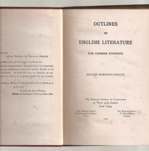 Outlines Of English Literature - Maxime Harrison Berlitz 0