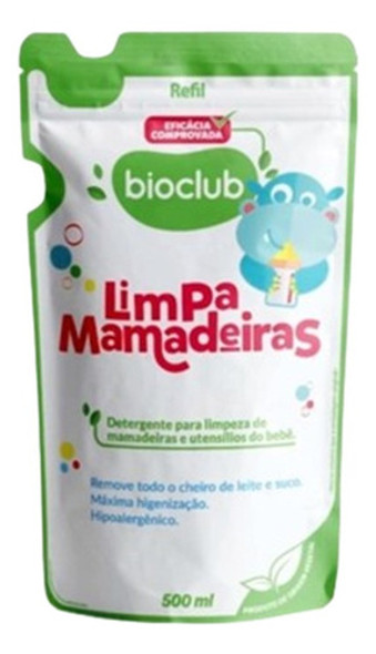 Limpa Mamadeiras Sachê 500ml Hipoalergênico Vegano Bioclub 0 Limpa Mamadeiras Sachê 500ml Hipoalergênico Vegano Bioclub 0