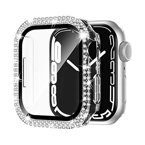 Protector Para Apple Watch Series 7 /8 41mm Clear Con Strass 0