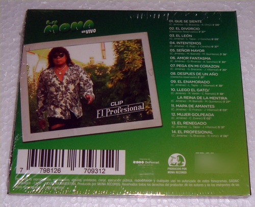 La Mona Jimenez En Vivo Vol.2 Cd+dvd Sellado / Kktus 1