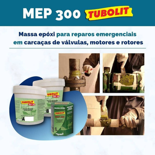 Massa Epoxi Tubolit Mep 300 - 1kg 1