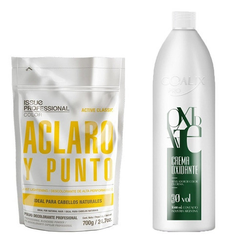 Kit Issue Polvo Decolorante Active Clasic + Oxidante 30 Vol 0