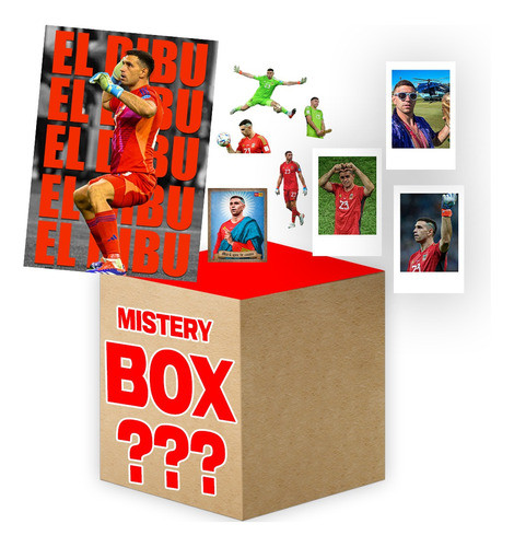 Mistery Box El Dibu Martinez, Sticker, Poster Y Estampitas 0