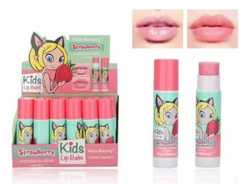Balsamo Para Niñas Sabor Frutilla. X 2 0
