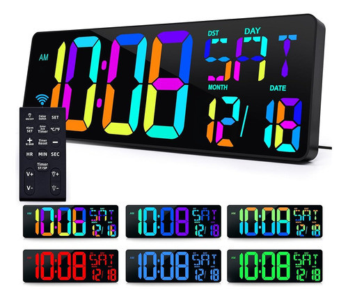 Txl Digital Wall Clock Large Display, 16.5  Led Wall Clock R 0