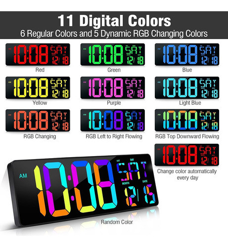 Txl Digital Wall Clock Large Display, 16.5  Led Wall Clock R 1
