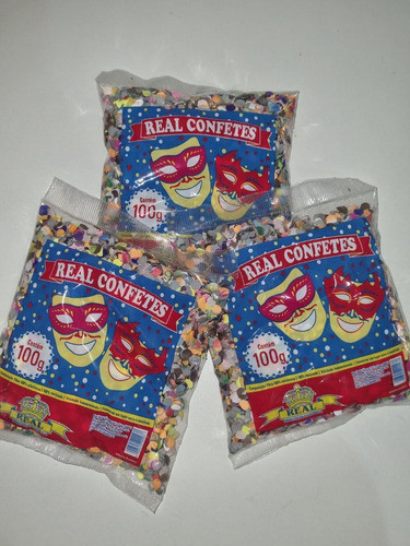 Confete Para Festas Carnaval Folia 1,5 Kg 15 Pacotes De 100g 1
