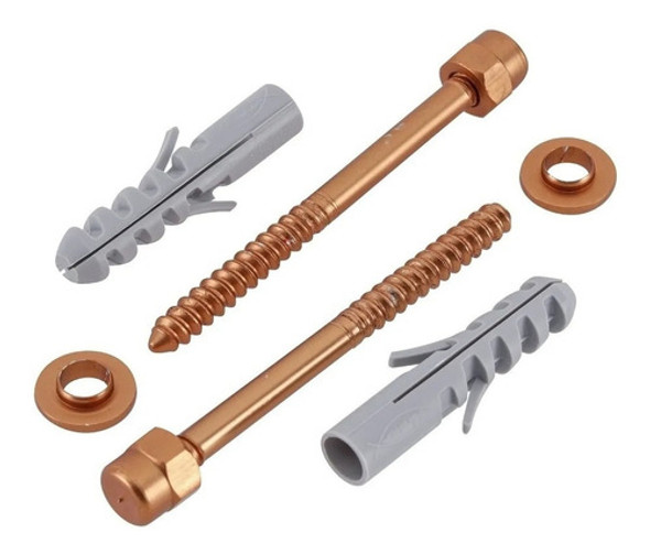 Par Parafuso Para Vaso Sanitário E Bidê 10 Rose Fosco Fani 0 Par Parafuso Para Vaso Sanitário E Bidê 10 Rose Fosco Fani 0