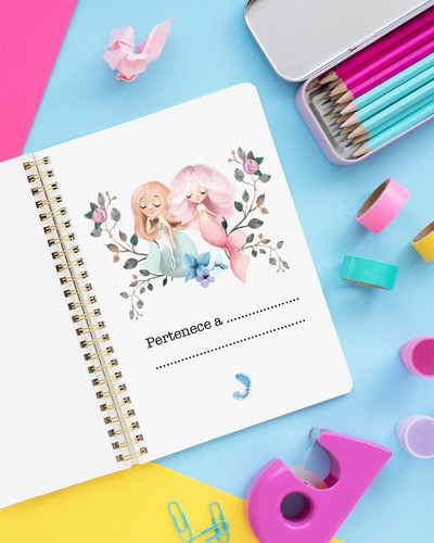 Cuaderno.pdf Rayado Temático Sirenas Para Pintar 0