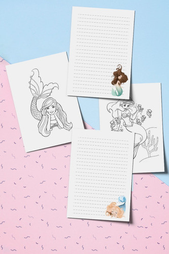 Cuaderno.pdf Rayado Temático Sirenas Para Pintar 1
