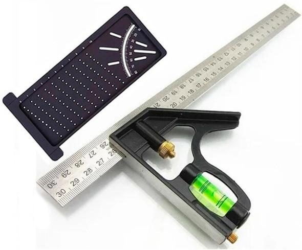 Escuadra Combinada C/ Nivel Y Regla 90° Marcado Paralelo S. 0