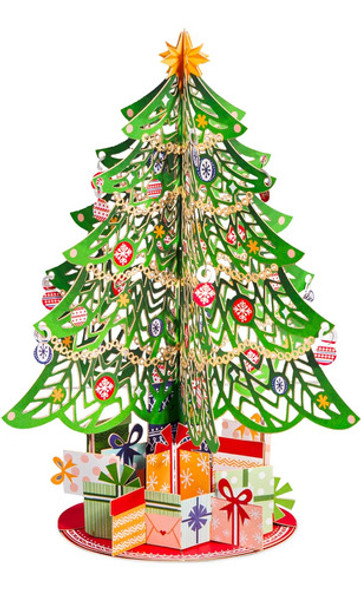 Tarjeta Navidad Árbol De Navidad En 3d Incluye Sobre+tarjeta 0