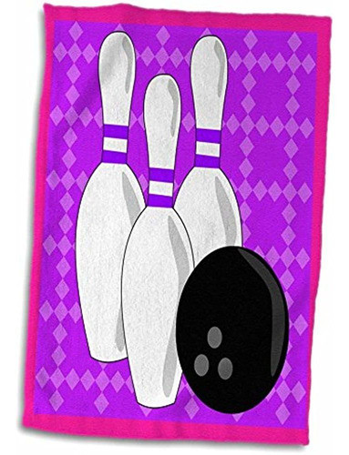 3d Rose Purple And Pink-bolos Y Bola Twl_43148_1 Toalla, 15 1