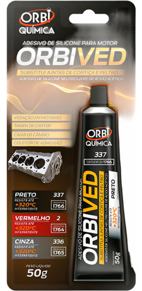 Orbived Sellador Silicona Neutro Alta Temp. Negro 50 Gr 1 Orbived Sellador Silicona Neutro Alta Temp. Negro 50 Gr 1
