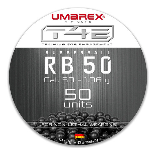 Pack X50 Postas Goma Calibre .50 Umarex Disuasiva Traumática 1