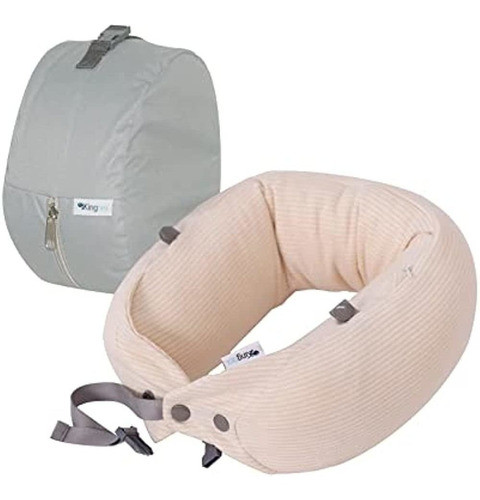 Kingnex - Almohada De Viaje Ajustable Para El Cuello Con Cli 1