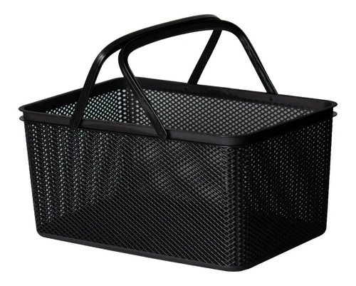 Cesto Linea Con Asa Rectangular Negro 40 X 27 X 20 Cm 0