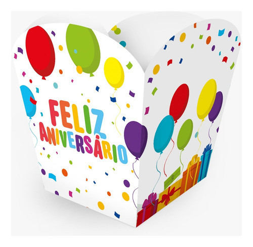 Cachepots Especiais - Festa Feliz Aniversário Colorido 1