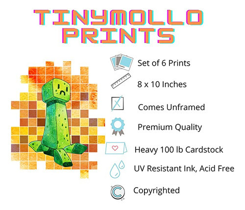 Mining Fun Wall Art Pixel Mine Posters Para Habitación De . 1