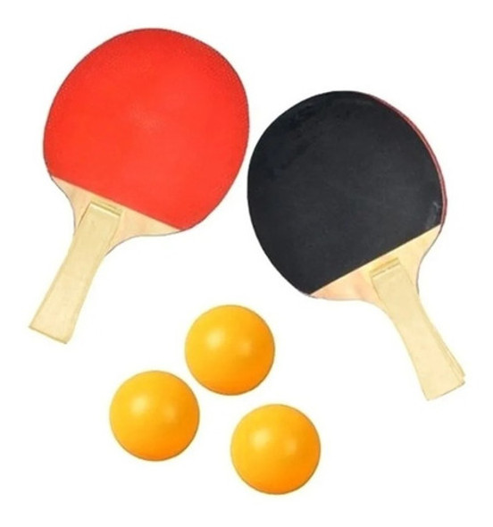 Set Paletas De Ping Pong Con 2 + 3 Pelotas Semi Profesional 1