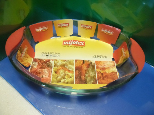 Fuente Para Horno Vidrio Templado Ovalada 35x24x6 Cms 1