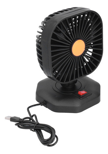 Ventilador De Carro Usb Abs 360° Giratório Usb De Cabeça Úni 0