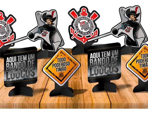8 Display De Mesa Decoração Corinthians Festa Completa 0