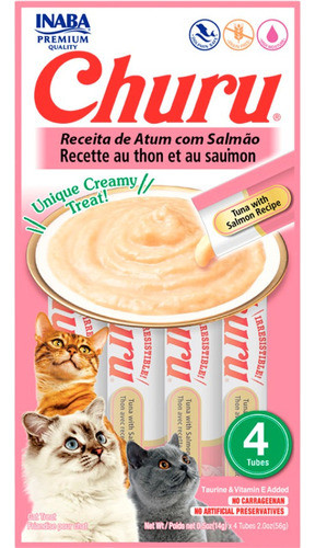 Petisco Churu Atum Com Salmão - 4 Tubos 0
