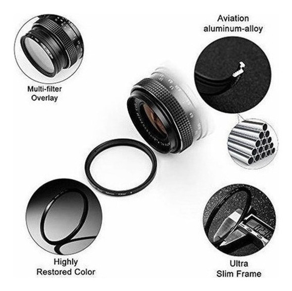 Filtro De Estrella De 49 Mm Filtro De Lente Starburst De 3 P 0