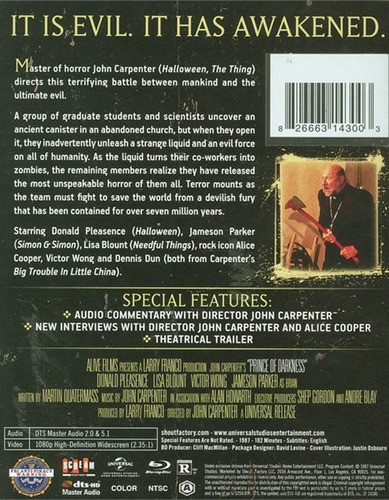 Blu-ray Prince Of Darkness / De John Carpenter / Subt Ingles 1