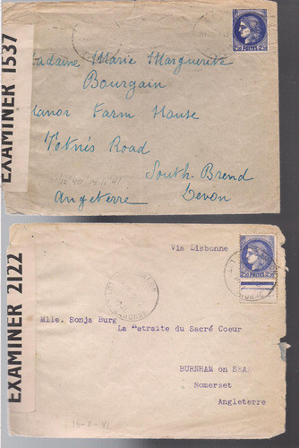 Sobres Censurados 1º Y 2º Guerra Mundial 1