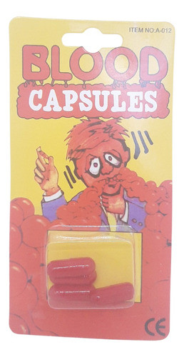 Capsulas De Sangre Accesorio Halloween Terror X1 Blisters 0