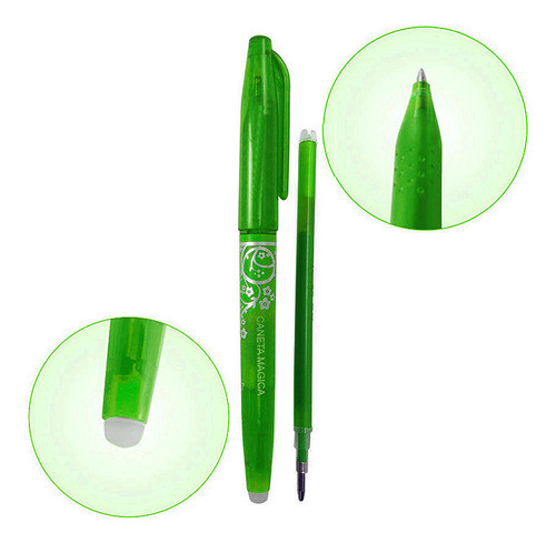 10 Refil Cores 01 Caneta Mágica Fantasminha Tecido Apagavel 1