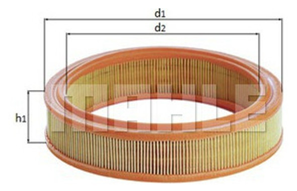 Filtro Aire Volkswagen Passat B1 1.5 8v 75cv Nafta 1973 Al 1 0