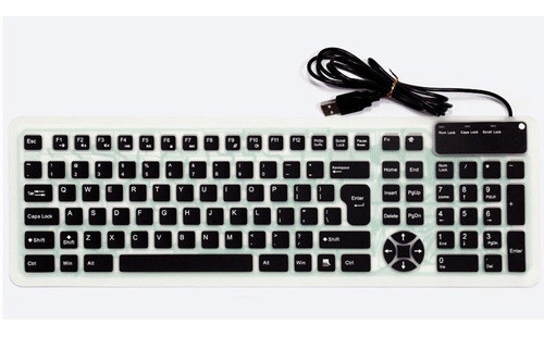 Usb 2.0 Mini Flexible De Silicona Plegable Roll Teclado Para 1
