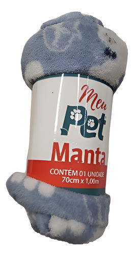 Manta Pet 0,70x1,00m - Cinza Azulado - Meu Pet 0