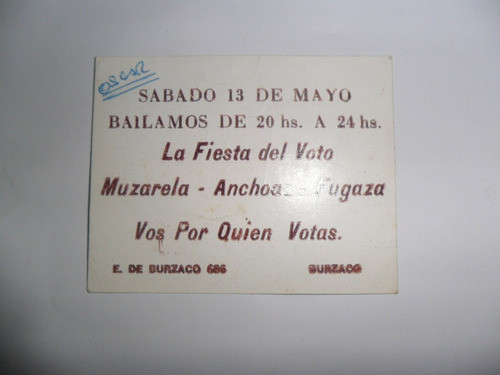 Entrada Boliche Bailable Exclusivo Disco Fiesta Del Voto 1