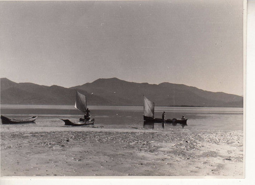 Brasil Antigua Fotografia Barcas Playa El Rocio Paranagua 0