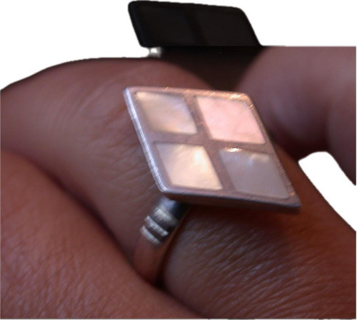Luli Herm Anillo Plata 925  Nacar Rombo Super Precio Ofert 0