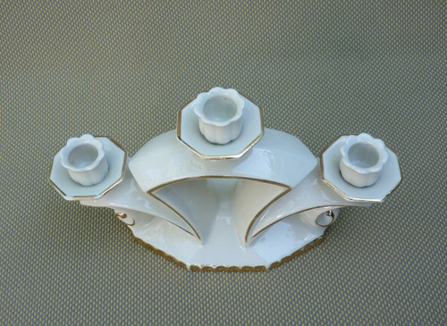 Antiguo Candelabro De Porcelana Gerold - Bavaria 1