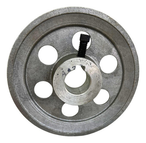 Polea Aluminio A130 Mecanizada Eje 24 Chaveta 8 C/prisionero 1