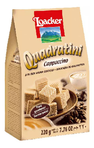 Biscoito Quadratini Cappuccino Loacker 110g Itália 0