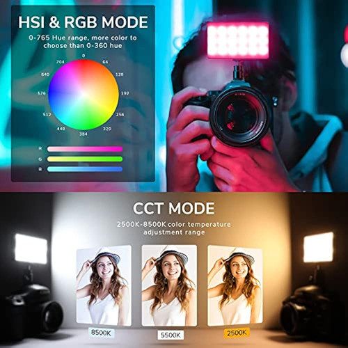 Pixel Liber Rgb Video Light, Soporte De Atracción Magnética 1