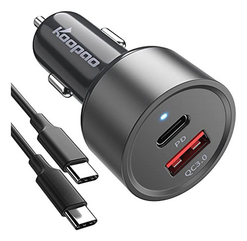 Adaptador De Cargador De Automóvil, Koopao 36w 2 Puertos Sup 0