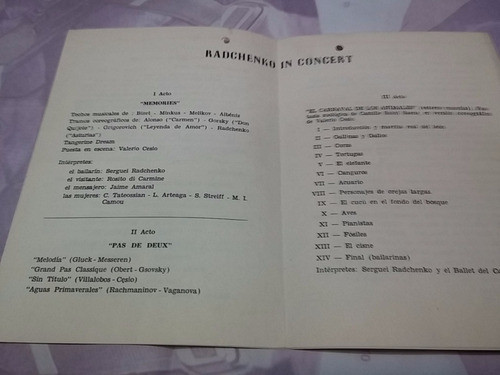 Programa Teatro Nacional Cervantes Radchenko In Concert1992 1