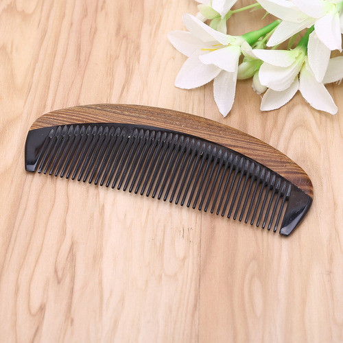Sândalo Verde Natural Boi Chifre Madeira Pente Barba Ferrame 1