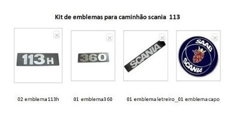 Kit De Emblemas Do Caminhão Modelo  113 Bicudo -br005112 1